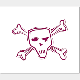 Rebellion in Bones - Fed-Up Skull and Crossbones Posters and Art